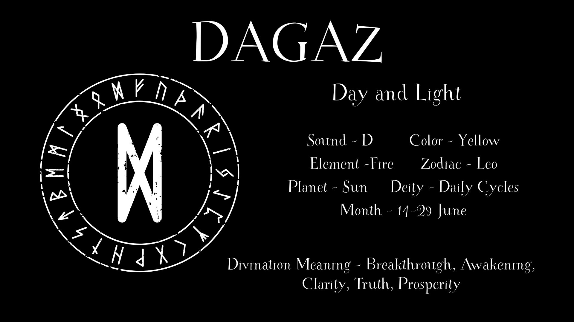 Dahaz Rune Dagaz Norse Rune Meaning - Altar Gods