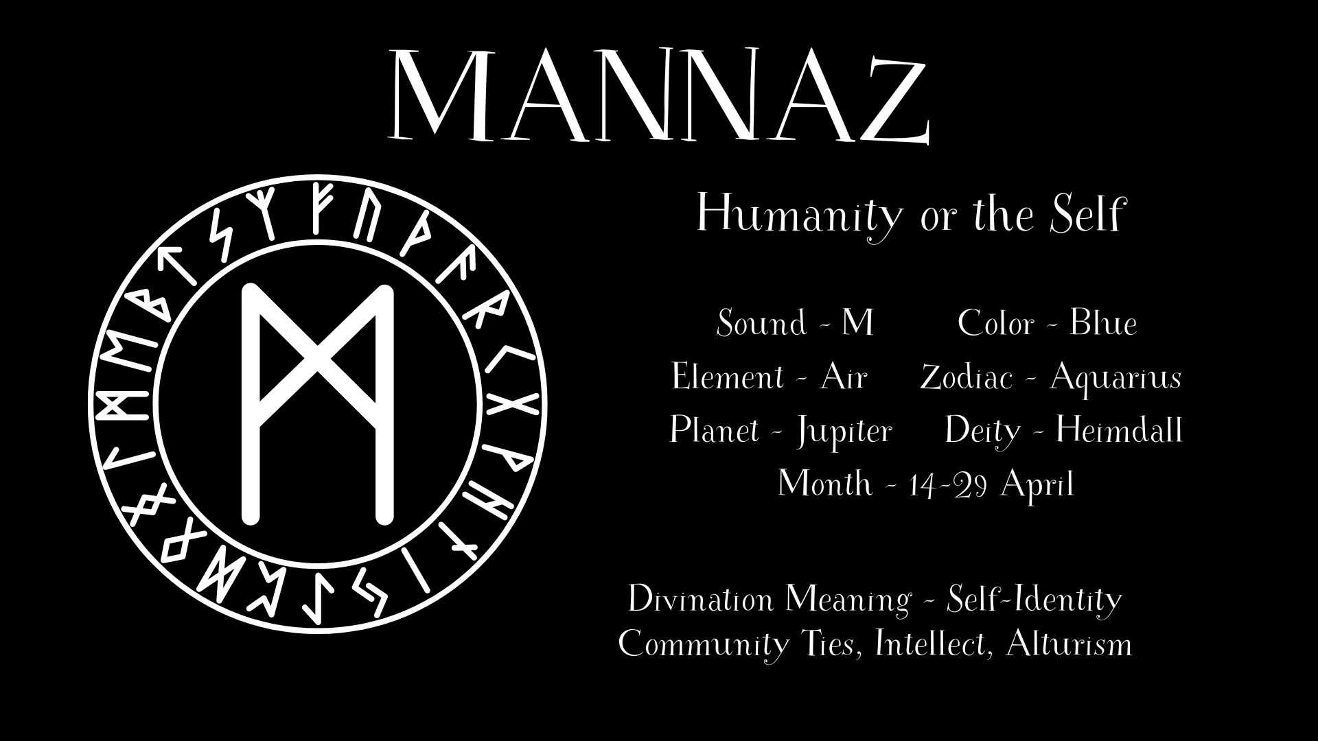 Mannaz Norse Rune Meaning - Altar Gods